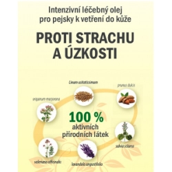 Proti strachu a úzkosti 100ml olej k vetření pro pejsky