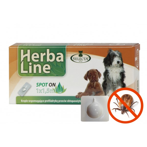 HerbaLine spot-on 1x1,5ml pro psy do 45kg